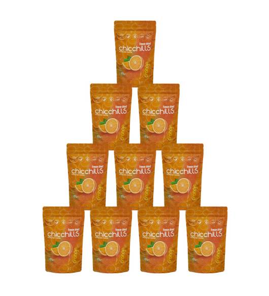 Chicchills Portakal - Dondurularak Kurutulmuş Portakal 20g x 10
