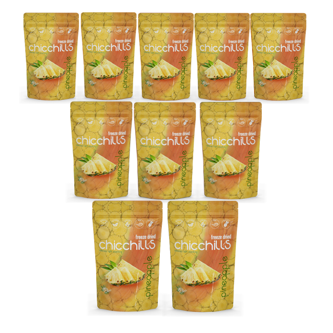Chicchills Ananas - Dondurularak Kurutulmuş Ananas 20g x 10