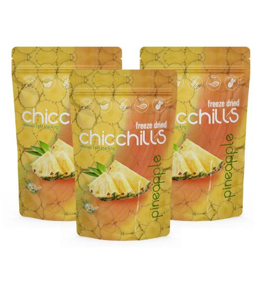 Chicchills Ananas - Dondurularak Kurutulmuş Ananas 20g x 3