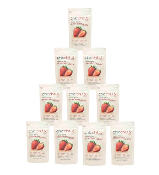 Chicchills Strawberry - Freeze Dried Strawberry 15g x 10
