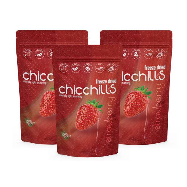 Chicchills Strawberry - Freeze Dried Strawberry 15g x 3